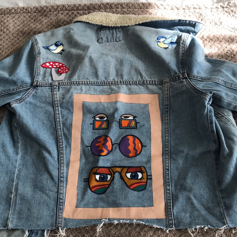 Hand painted jean jacket
